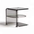 Table d'appoint en acrylique transparent avec 3 niveaux 40 x 40 x 50cm