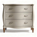 Meuble de rangement moderne en bois beige avec trois tiroirs dimensions 80 x 45 x 80cm
